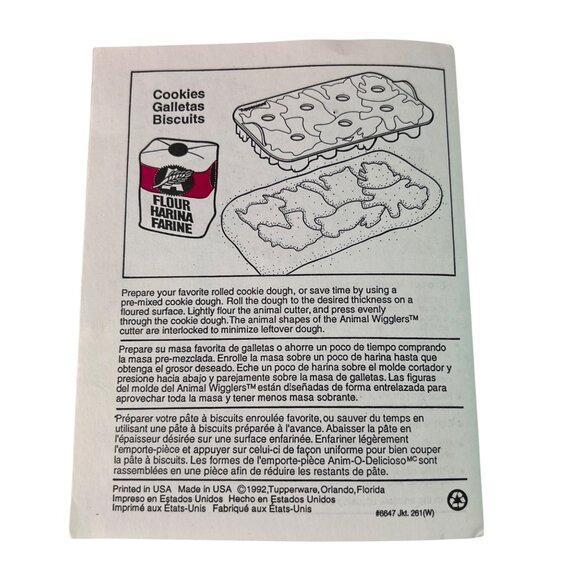 Tupperware Animal Wigglers Set Wiggly Gelatin & Cookie Mold Fun Kids Baking Red - Picture 8 of 11